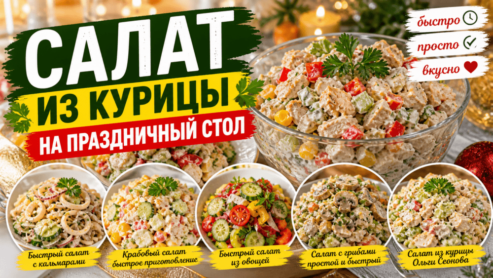 Салат из курицы на праздничный стол | Для праздника