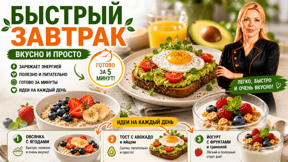 Быстрый завтрак вкусно и просто | Когда нет времени