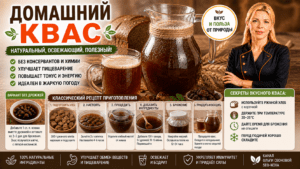 Рецепт приготовления домашнего кваса | Технология
