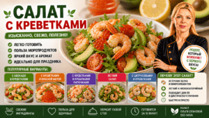 Салат с креветками | Быстро и вкусно