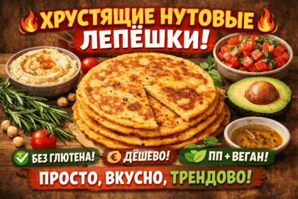 Веганские лепёшки на сковороде с зеленью и специями