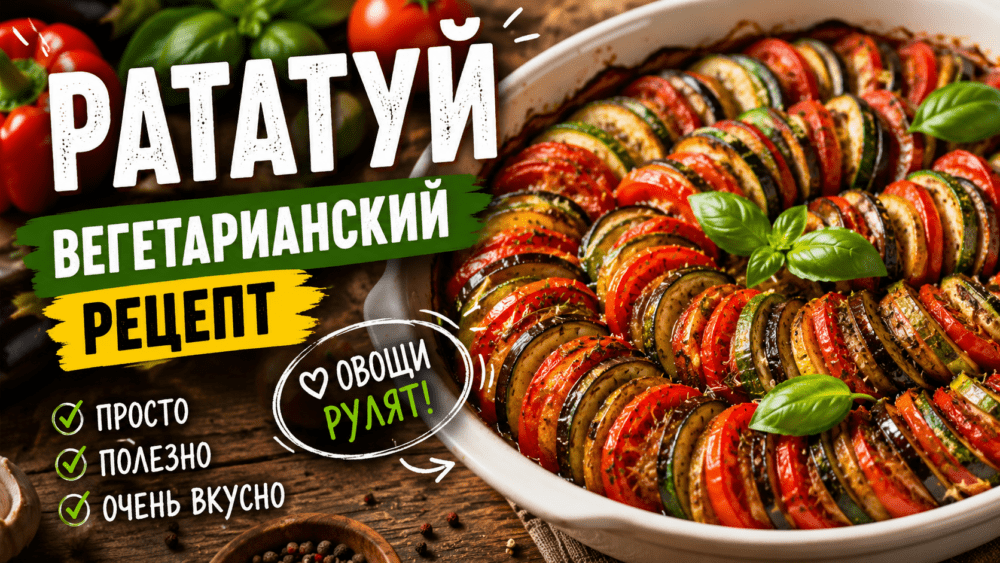 Рататуй вегетарианский рецепт с баклажанами, кабачками и ароматными травами