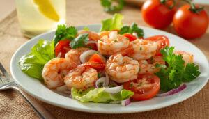 Салат с креветками