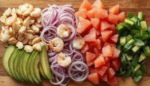 Салат с креветками